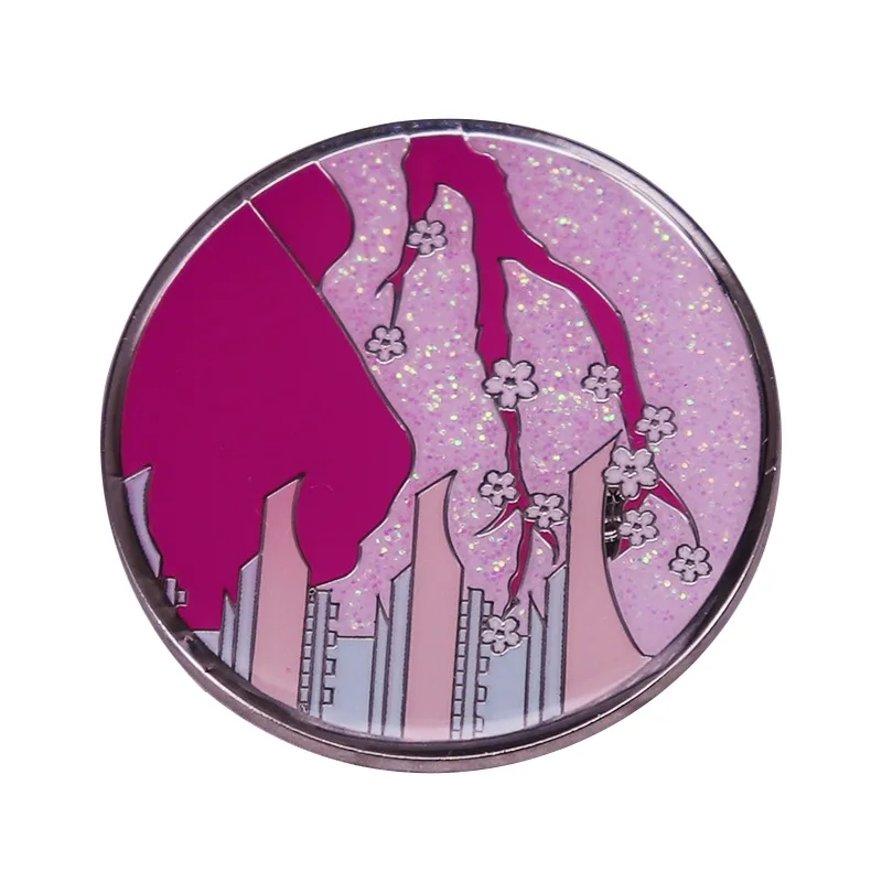 

Tokyo Cherry Blossom Season Art Television Brooches Badge for Bag Lapel Pin Buckle Jewelry Gift For Friends