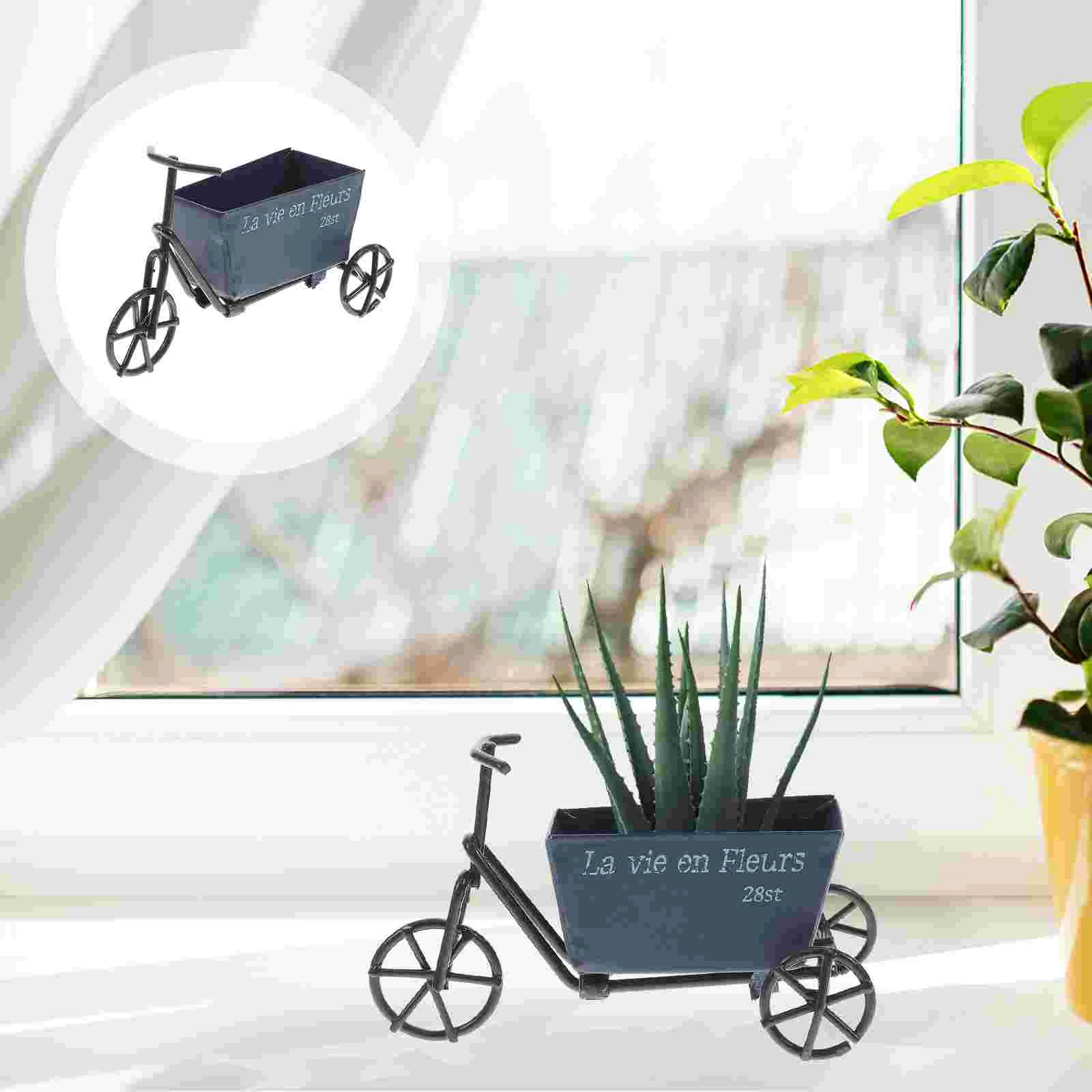 

Planter Flower Pot Stand Tricycle Box Bike Wood Wheelbarrow Succulent Metal Outdoor Mini Bonsai Standing Vintage Planters Holder