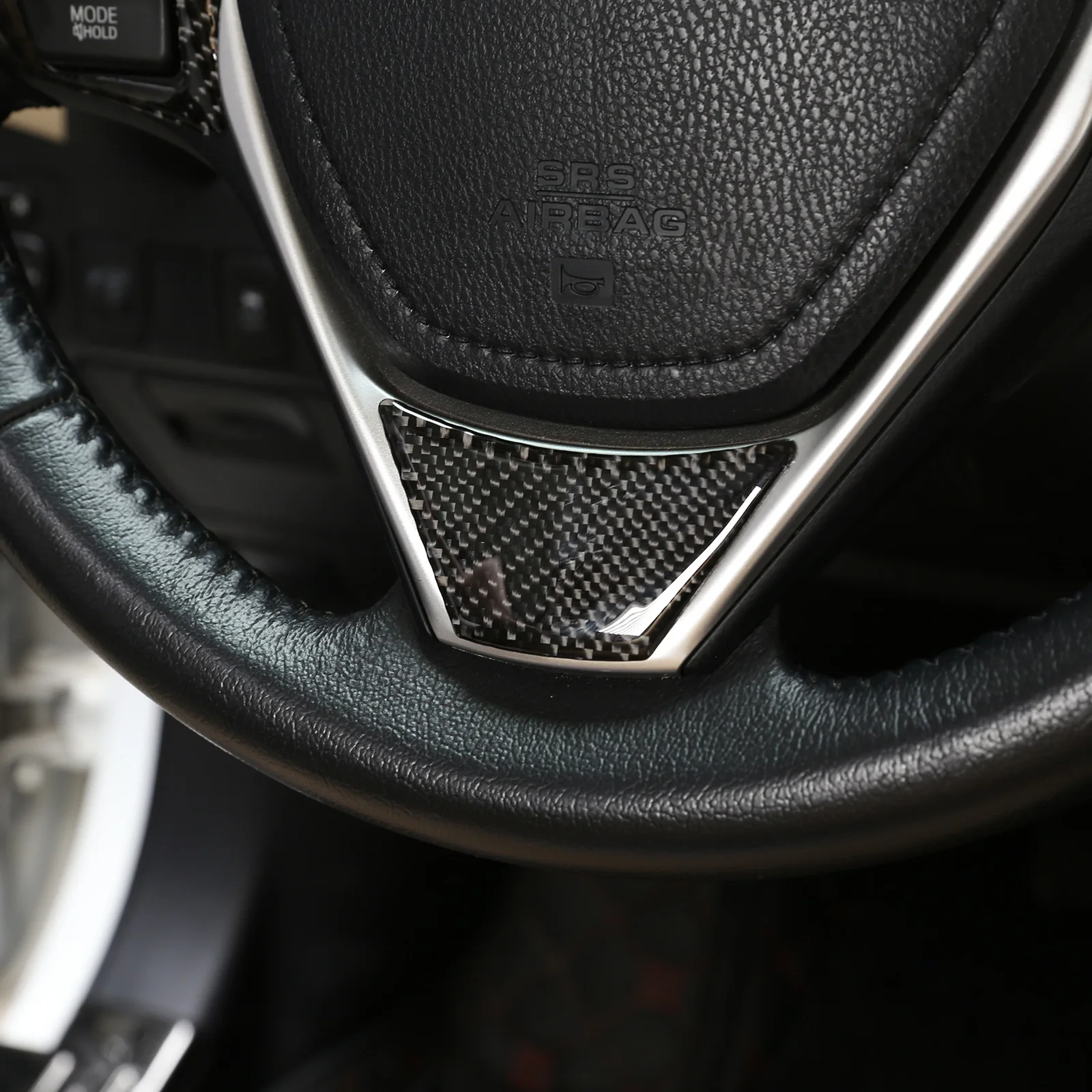 

For Toyota Corolla 2014 - 2018 Car Steering Wheel Decorative Patch Carbon Fiber Interior Accessories 1 Pcs