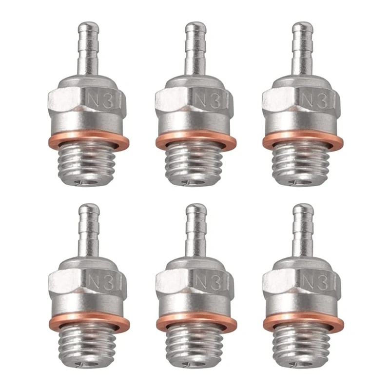 

6Pcs Glow Plug Hot Spark Nitro Engine Parts Replace OS 8 For Traxxas Kyosho HSP HPI 1/8 1/10 RC Car Truck Buggy