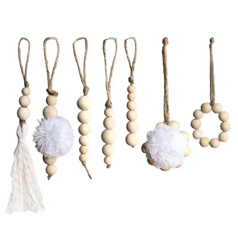 

Decorative Hanging Beads Rustic Christmas Tree Decoration Farmhouse Country Wall Hanging Decor Prayer Bead Traditional Home