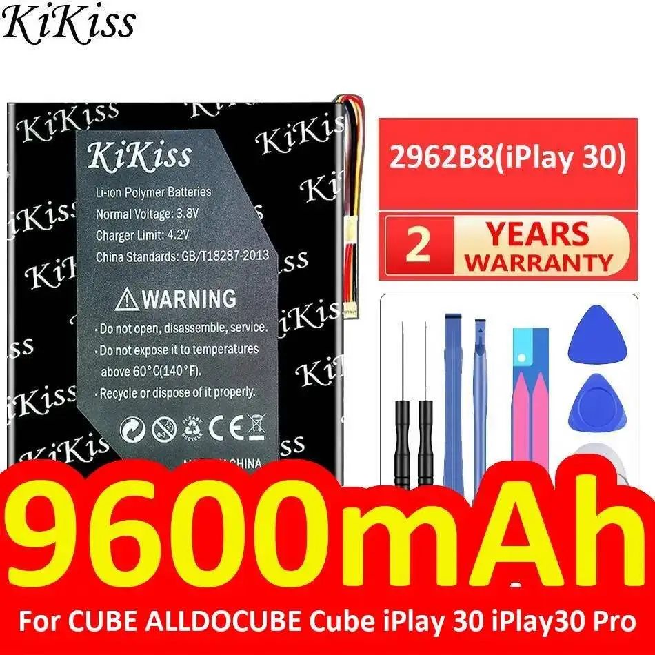 Фото Премиум-аккумулятор для планшета, прочный, для Cube Alldocube Iplay 30 Pro iPlay30 Pro 2962B8, 9600 мАч №1