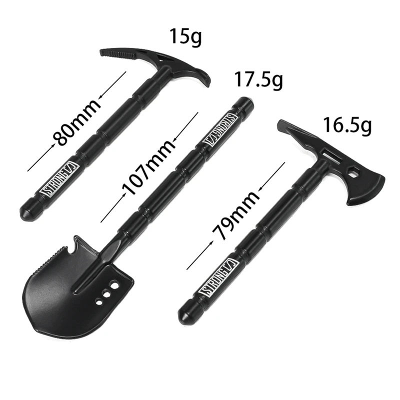 3 шт. имитация металлической лопаты/сокиры украшение для 1/8 1/10 RC гусеничного