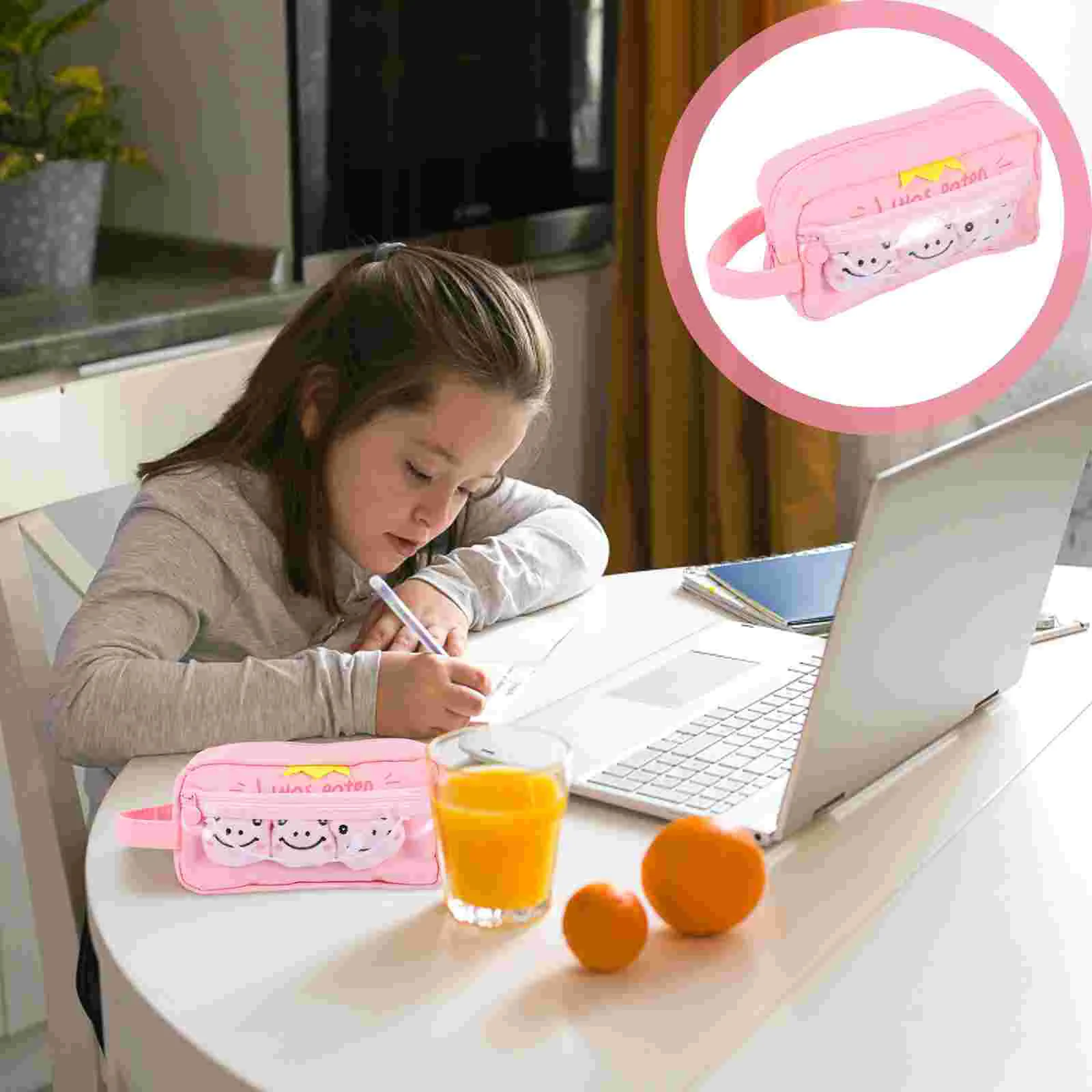 

Cartoon Frog Case Fashion Bag Big Capacity Animal Stationery Canvas Creative Pupils Bulk Pencils