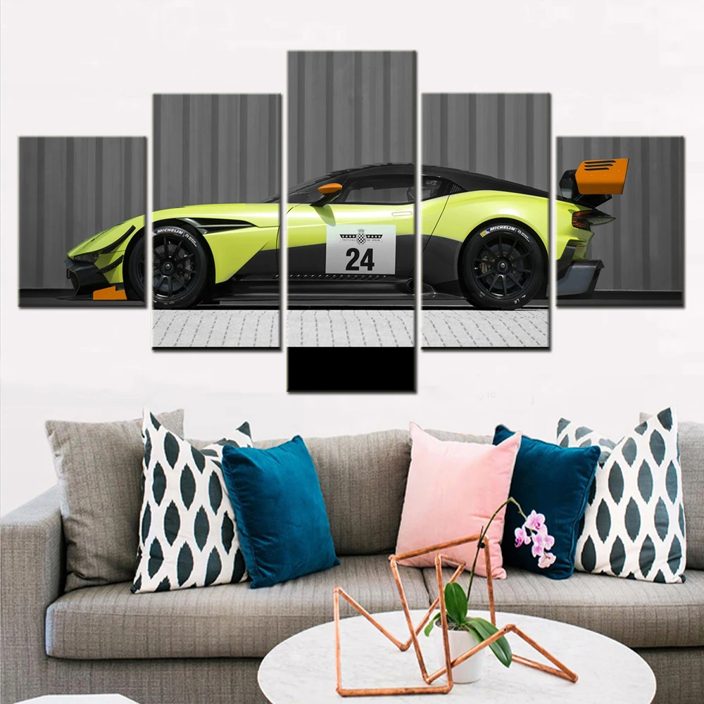 

5 Pieces 2022 Aston Martin Vulcan AMR Pro Canvas Prints Posters and Prints Picture for Living Room Painting Decorations for Home