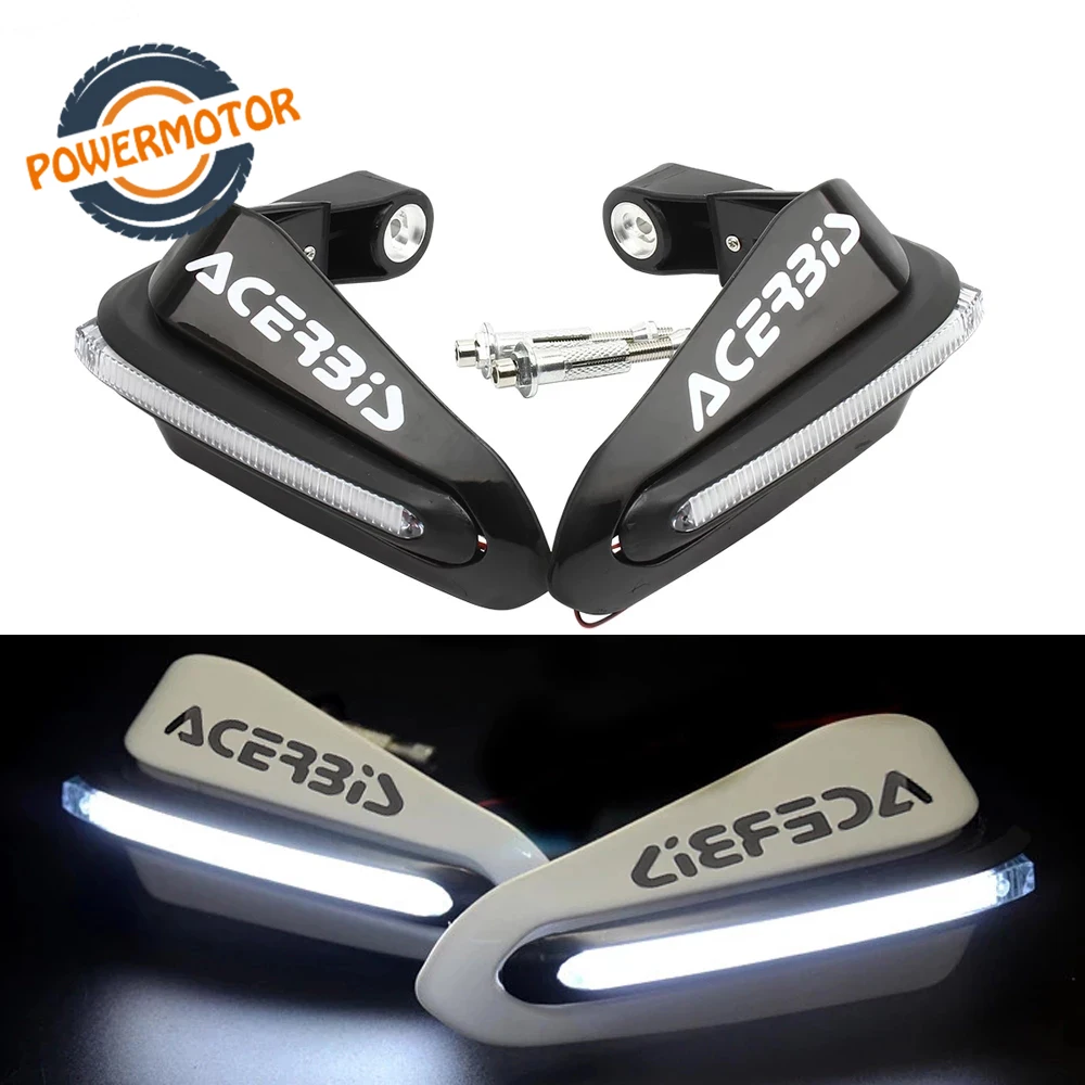 Motocross LED light Handguard For APRILIA PEGASO 650 SXV SR 150 RSV RSV4 RS50 TUONO V4 RS 125 SR 50 RS 50 Dirt Bike Hand Guards