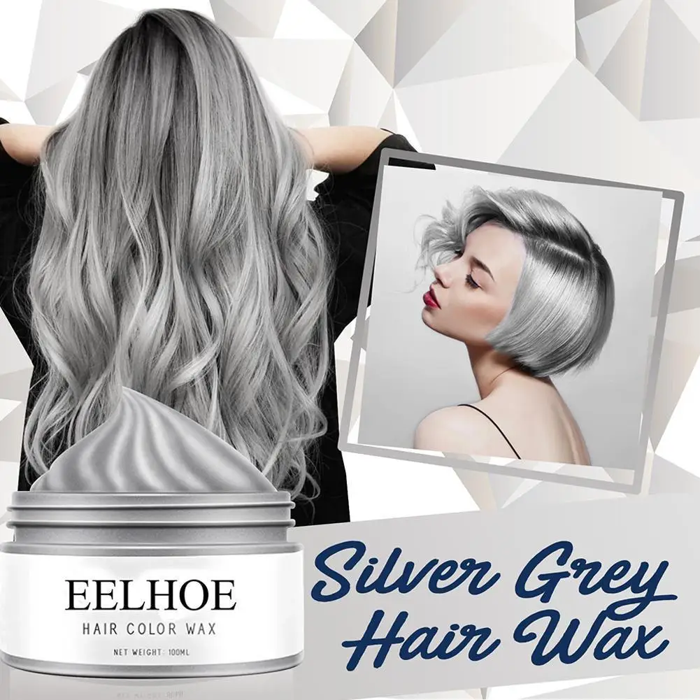 

6 Colors Hair Dye Hair Wax Styling Silver Hair Mud Gray Disposable Natural Hair Strong Gel Cream Hair Dye For Women Men 30ml