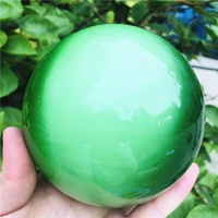 80 1 4kg beautiful asian rare natural quartz green cat eye crystal healing ball gemstone sphere