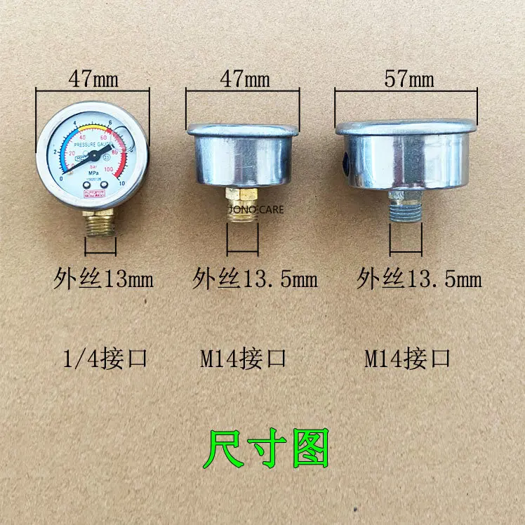oil washer water pressure gauge Pressure gauge plunger pump 