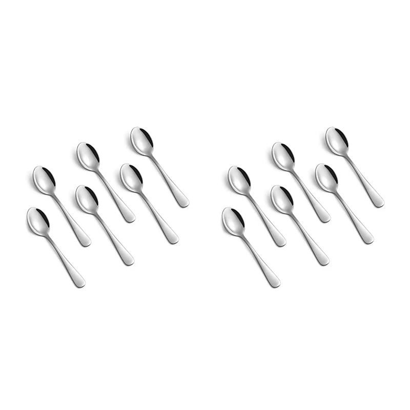 

12 Pieces Of Espresso Spoon, 4.7 Inch Stainless Steel Mini Coffee Spoon Dessert Spoon
