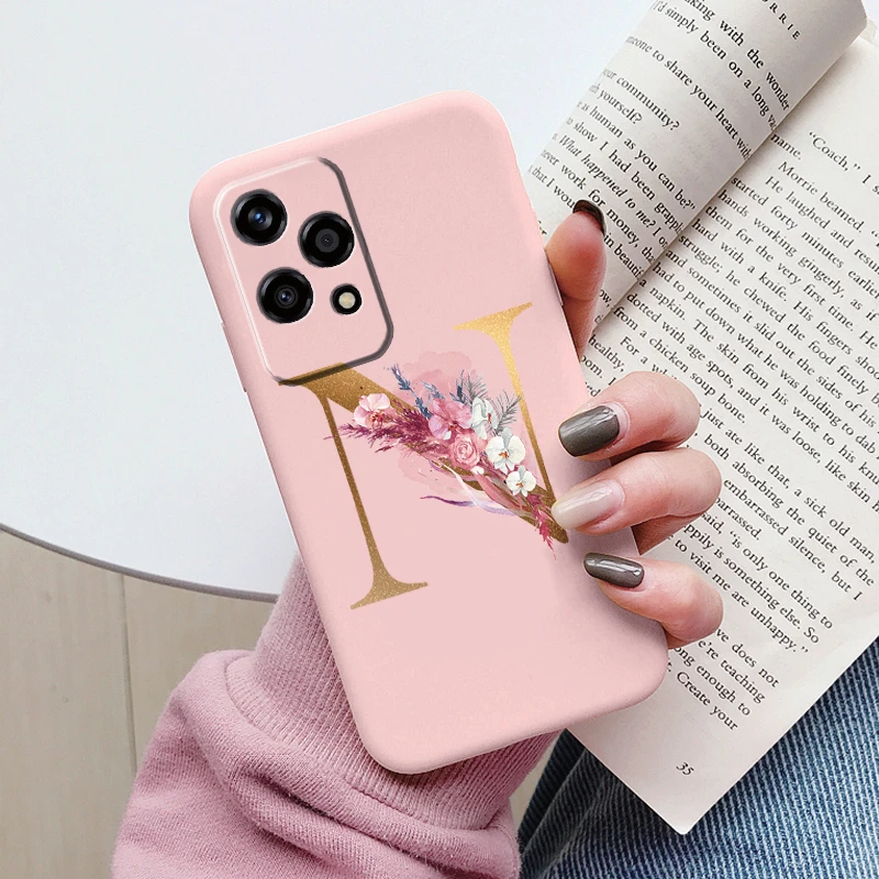 Чехол с золотыми буквами для Honor 200 Lite черный мягкий чехол из ТПУ защита Honor200