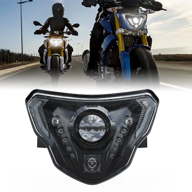 

Motorcycle LED Headlight For BMW G310R 2016 2017 2018 2019 2020 2021 High/Low Beam with DRL Angel Eyes Assembly Kit