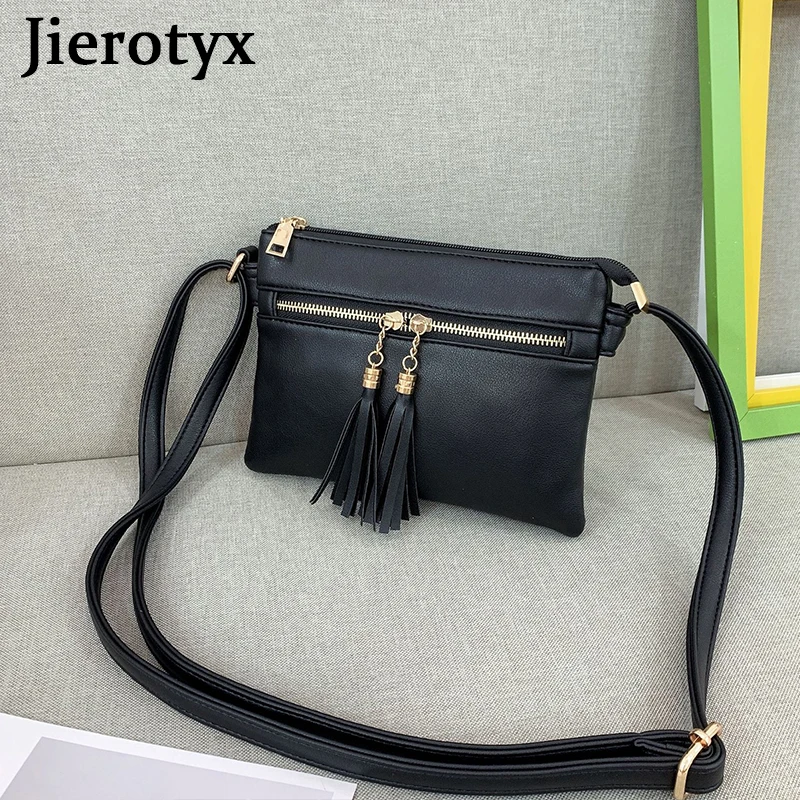 

JIEROTYX Women's Lightweight Multi Compartment Wristlet Clutch Wallet Crossbody Bag with Tassel Handbags and Purse Zipper
