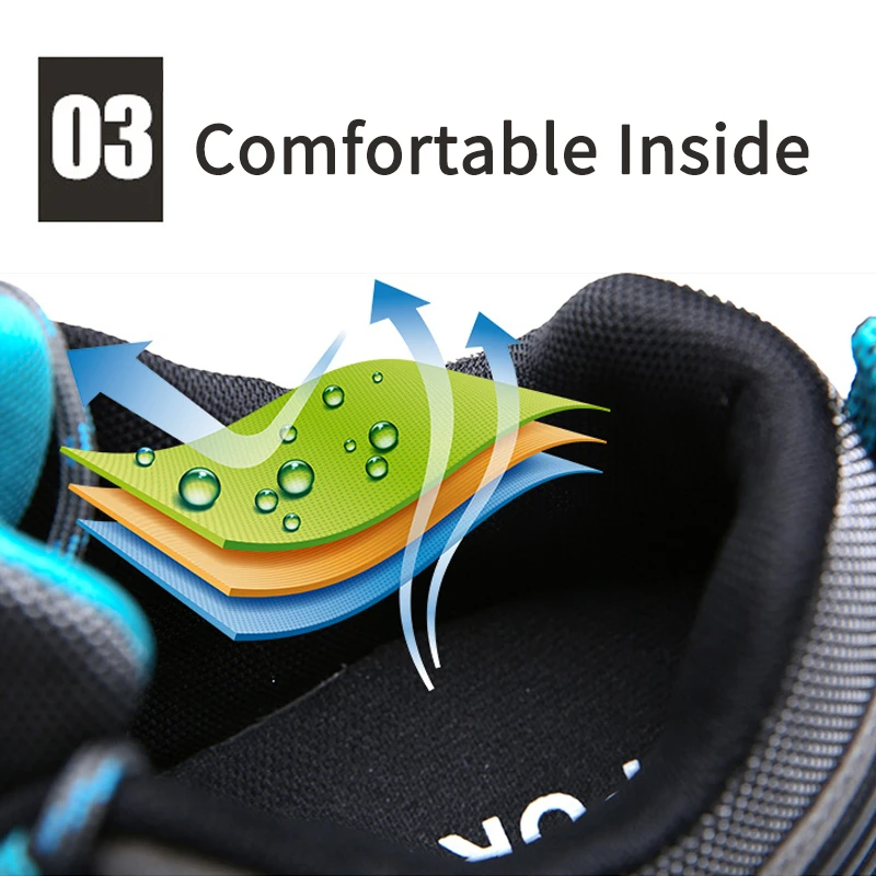 JIEMIAO High Quality Hiking Shoes Non-slip Durable Outdoor Sport Men Trekking Mountain Boots Lace-Up Climbing Hunting Sneakers