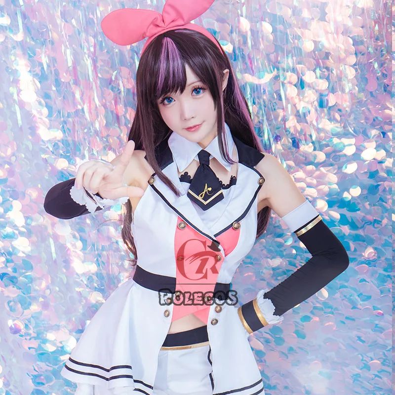Костюм для косплея Kizuna AI первый костюм виртуального юстибера милая Униформа с