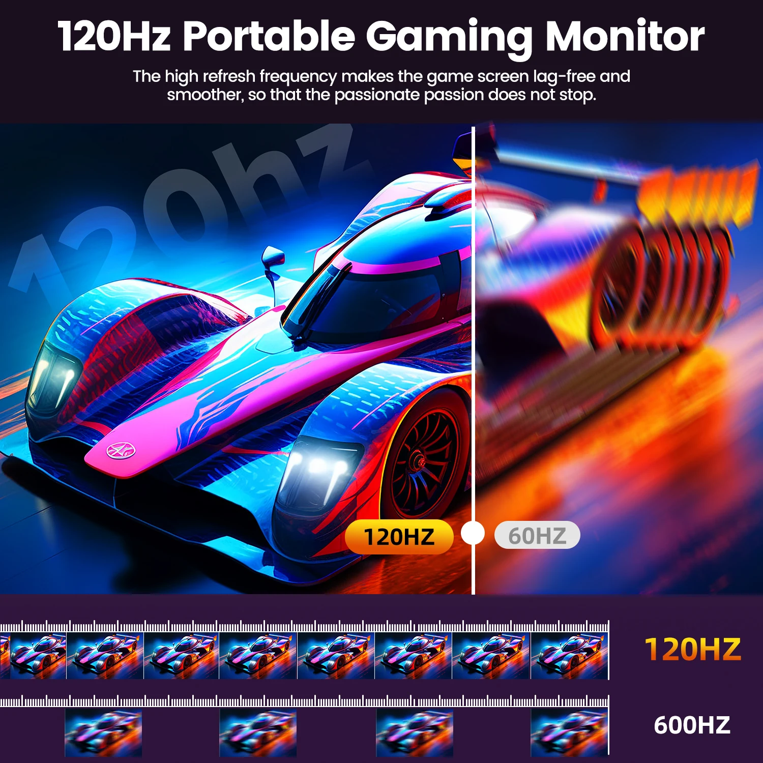 Фото Идеальный портативный монитор UPERFECT 18,5 дюймов, 120 Гц, 100% sRGB, 1080p, FreeSync, IPS-динамики, USB-C, Mini HDMI, игровой дисплей для телефонов, PS5, Xbox, Switch и ПК. №2