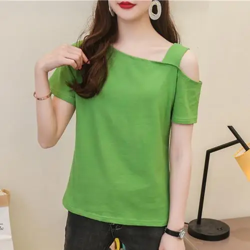 

2022 Women's style foreign high- end leisure sleeves short latest