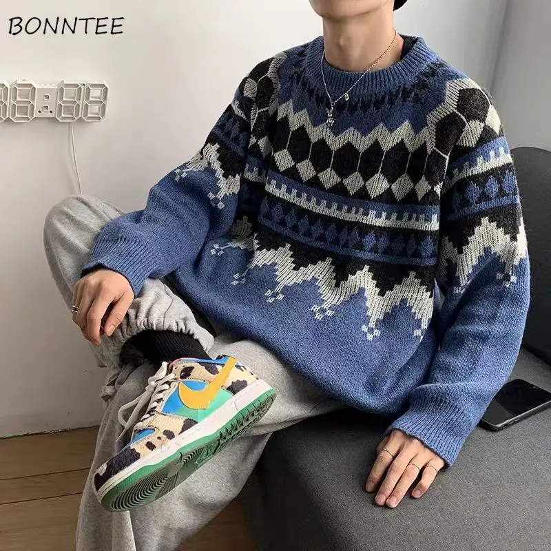 

Pullovers Women Couple Striped Full Sleeve O-neck Korean Style Retro All-match Trendy Chic Autumn Ins Hot Sale Ulzzang Stylish