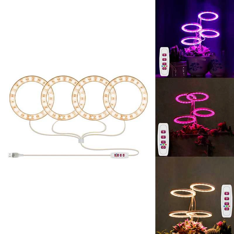 

5V LED Angel Ring Plant Grow Light For Succulent Full Spectrum Phyto Lamp Sunlike Indoor Flower Greenhouse Seedling
