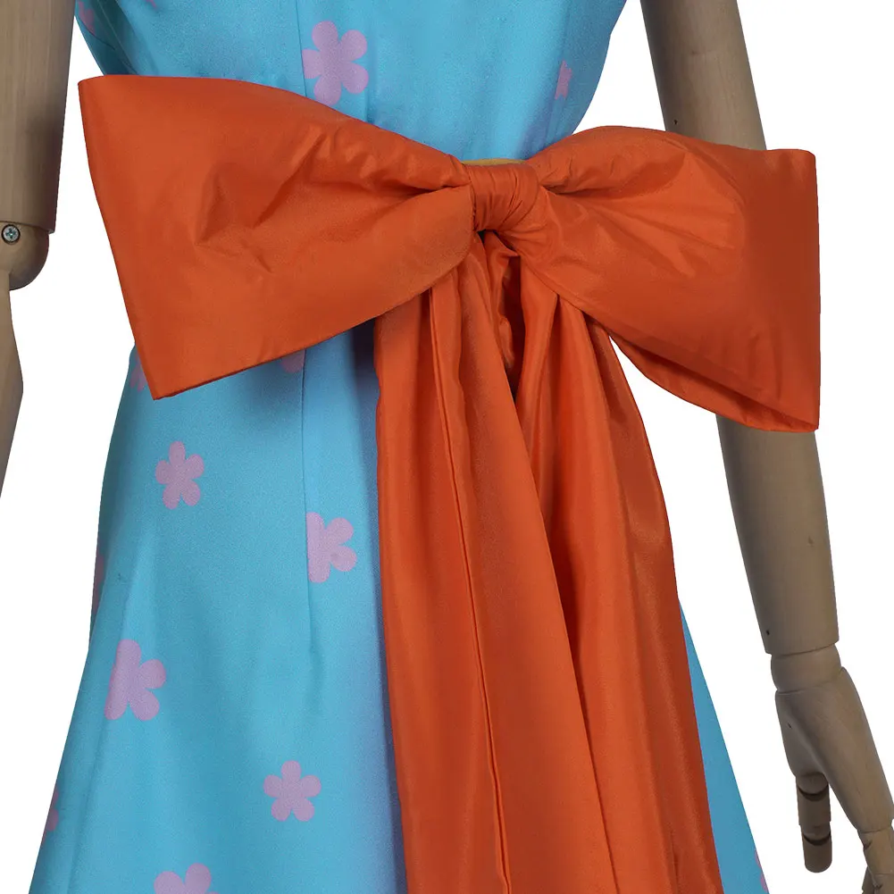 Женское платье для косплея Nami аниме Пиратская Маскировка синее Розовое Кимоно