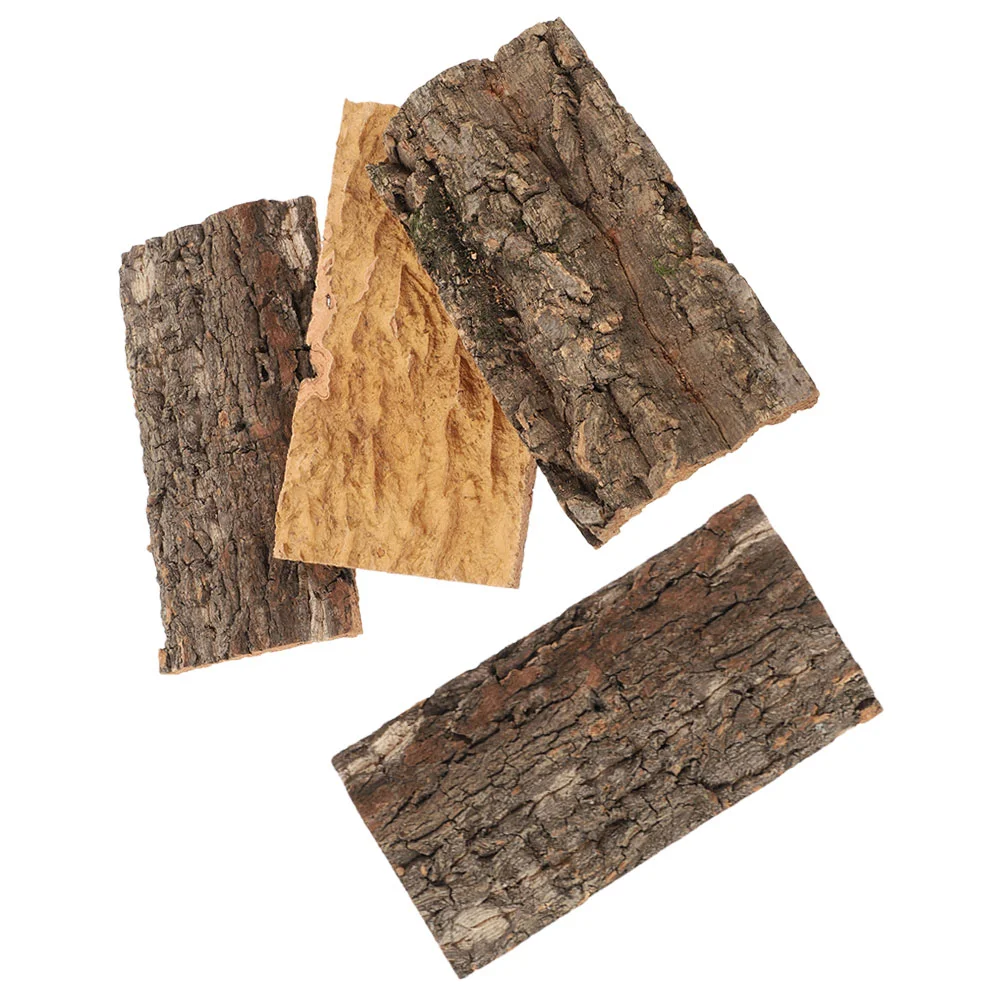 

4pcs Terrarium Bark Background Vivid Aquarium Decor Delicate Reptile Bark Reptile Supply