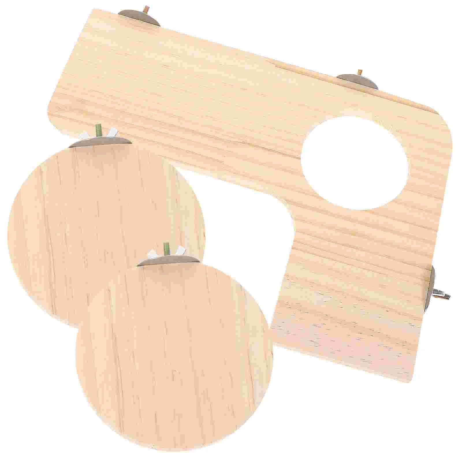 

Board Hamster Jumping Wooden Cage Stand Climbing Chinchilla Accessories Platform Ladder Pet Squirrel Springboard Station Toy