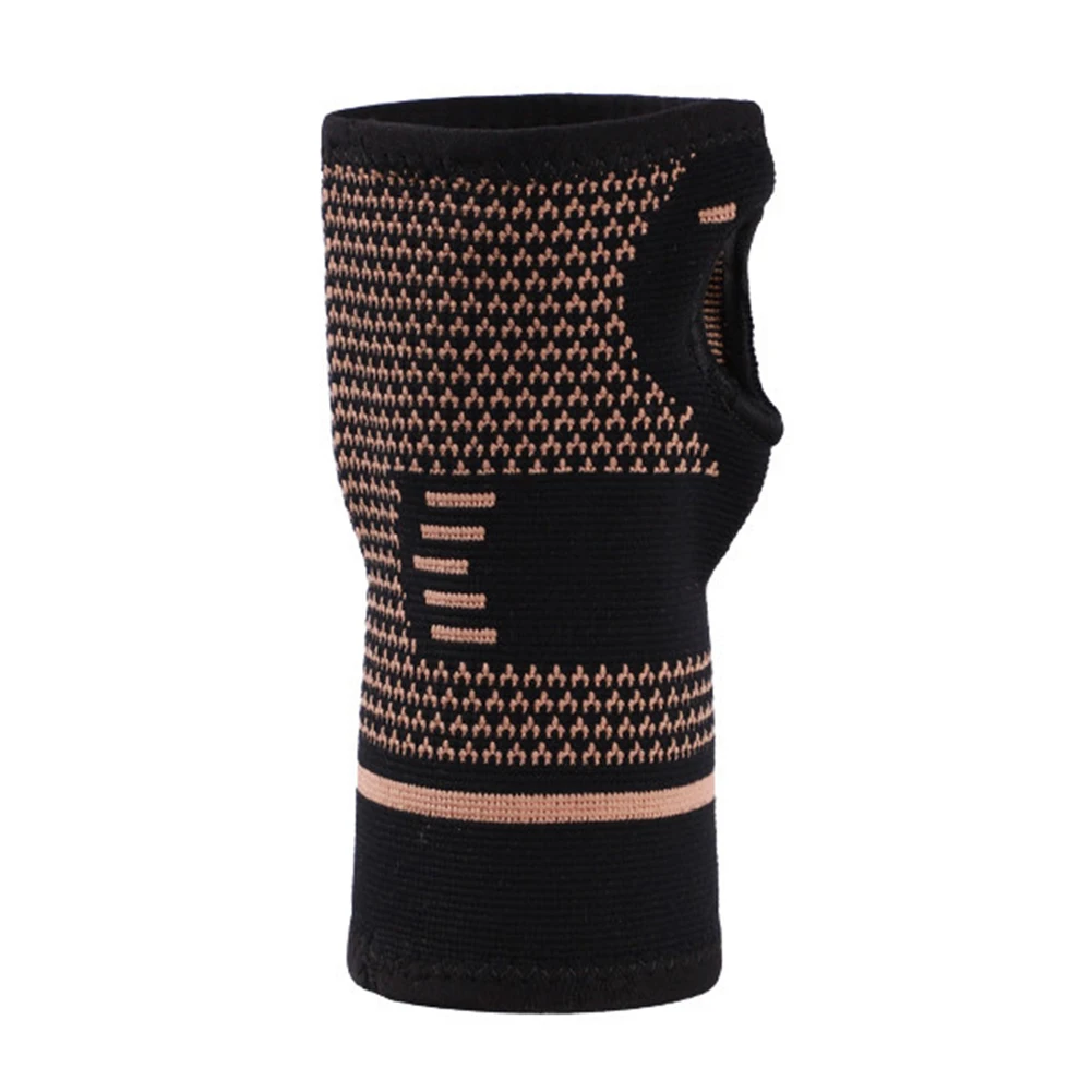 

Knit Wrist Brace Guard Sports Fitness Basketball Compression Elastic Hand Gloves Compression Protection Mitten