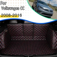 car trunk mat for volkswagen vw passat cc 20082016 leather car trunk interior decorat waterproof protective pad car accessories