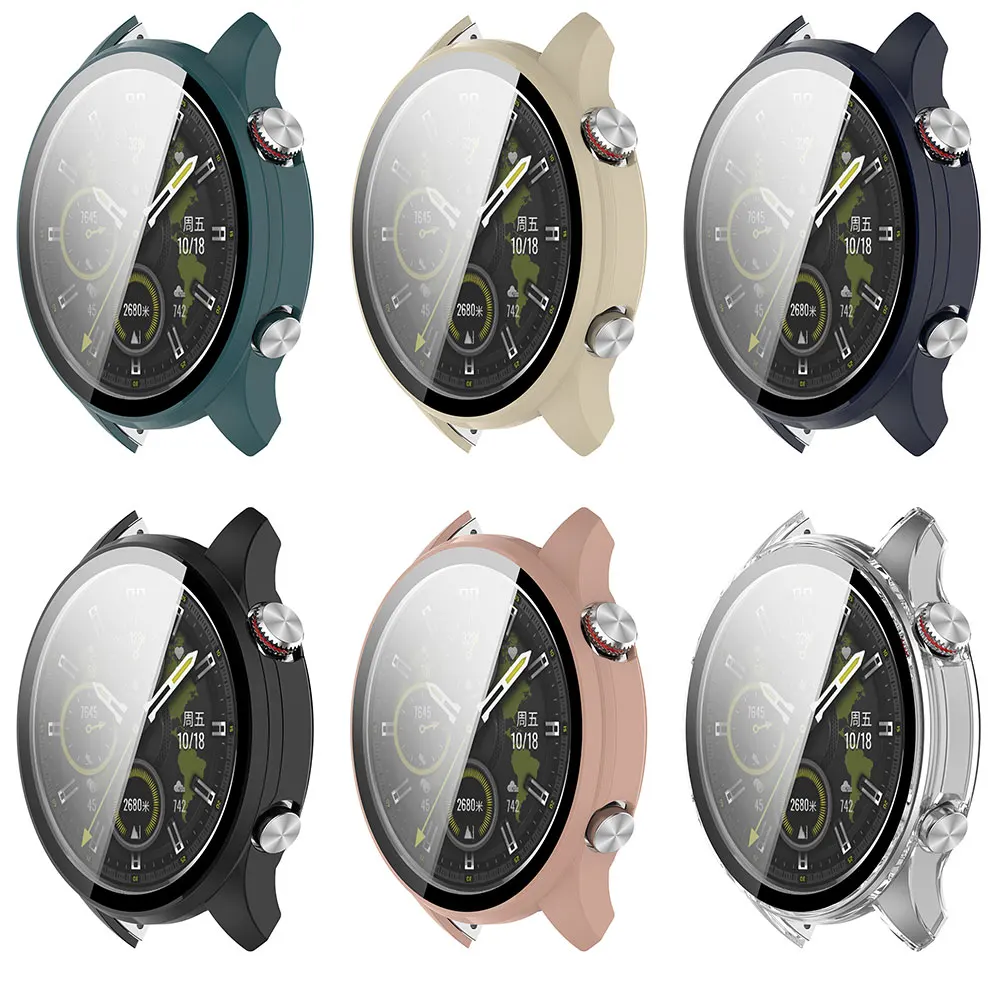 Фото Чехол для ПК + защитное стекло для Honor Watch5 Pro, защитная пленка для экрана с рамкой из стеклянной пленки для Honor Watch 5 Pro, чехлы для часов №3