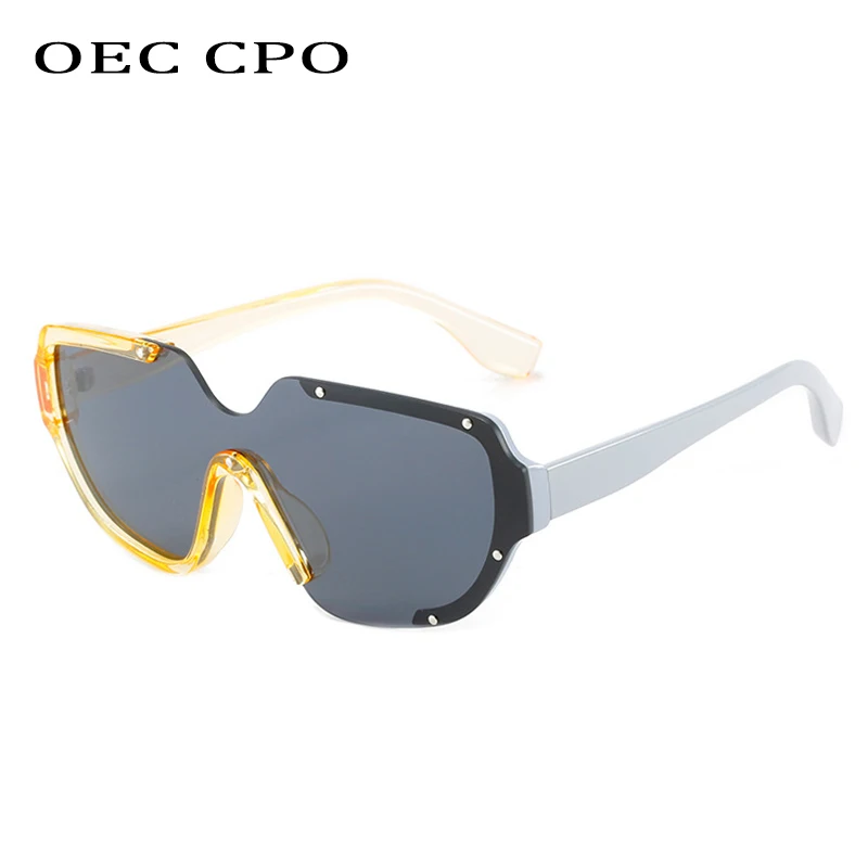 Солнцезащитные очки OEC CPO без оправы для мужчин и женщин модные большие цельные с