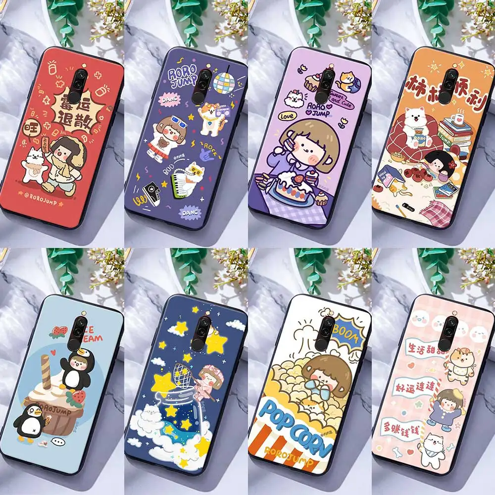 

For Xiaomi Redmi 8A 9A 9C 9T 10A 10C Note 8 9 10 11 Pro 9S 10S Silicone Phone Case Cover RORO