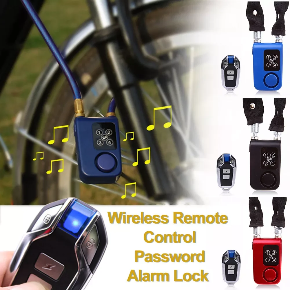 New in Anti-Theft Bluetooth Smart Bike Lock Wireless Remote Control Portable  Cycling Security Alarm for Door Outdoor B security