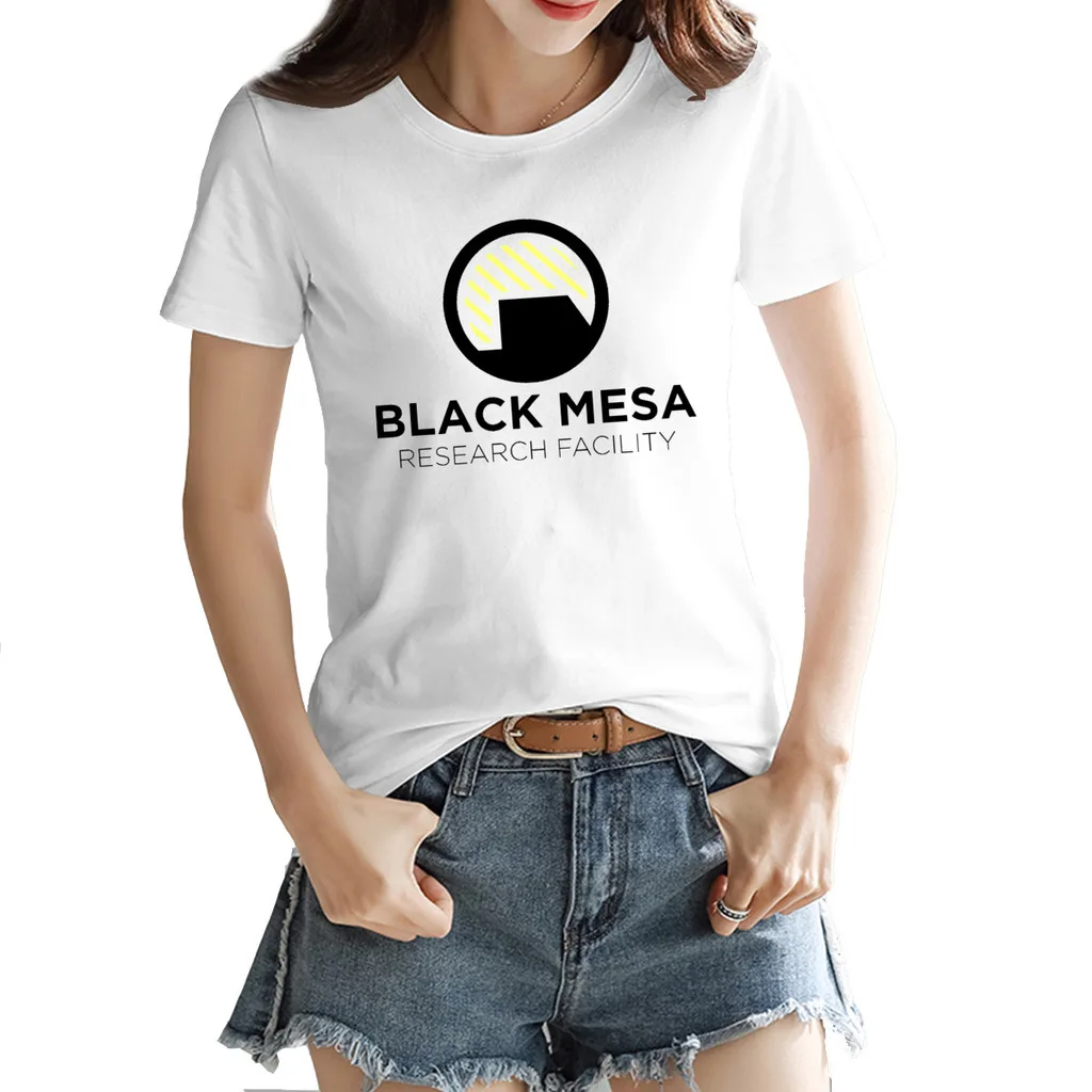 

Women's T-shirt Black Mesa Research Facility 2 Hot Sale Round neck Novelty Harajuku White Tops Tees European Size