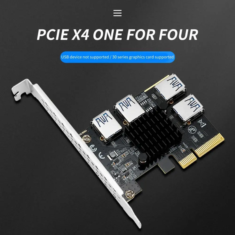 

Lightweight Durable Fast Speed PCIE X4/X8/X16 Riser Extension Card PCB Riser Hub Adapter Long Lasting for Laptop