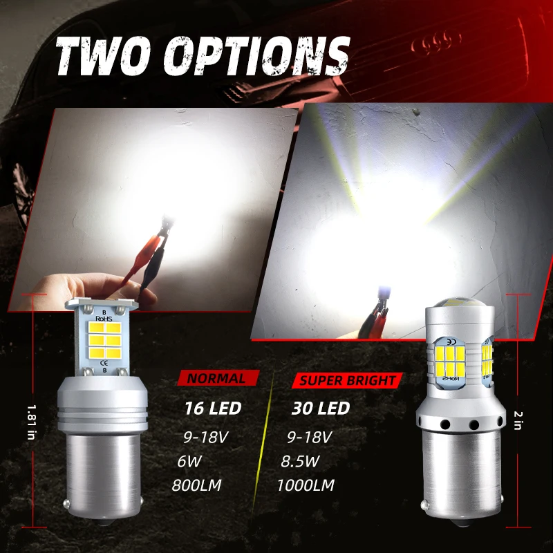 Лампа заднего хода светодиодная для SAAB 9-3 9-3X 9-5 YS3E 7506 BA15S P21W | Сигнальные огни