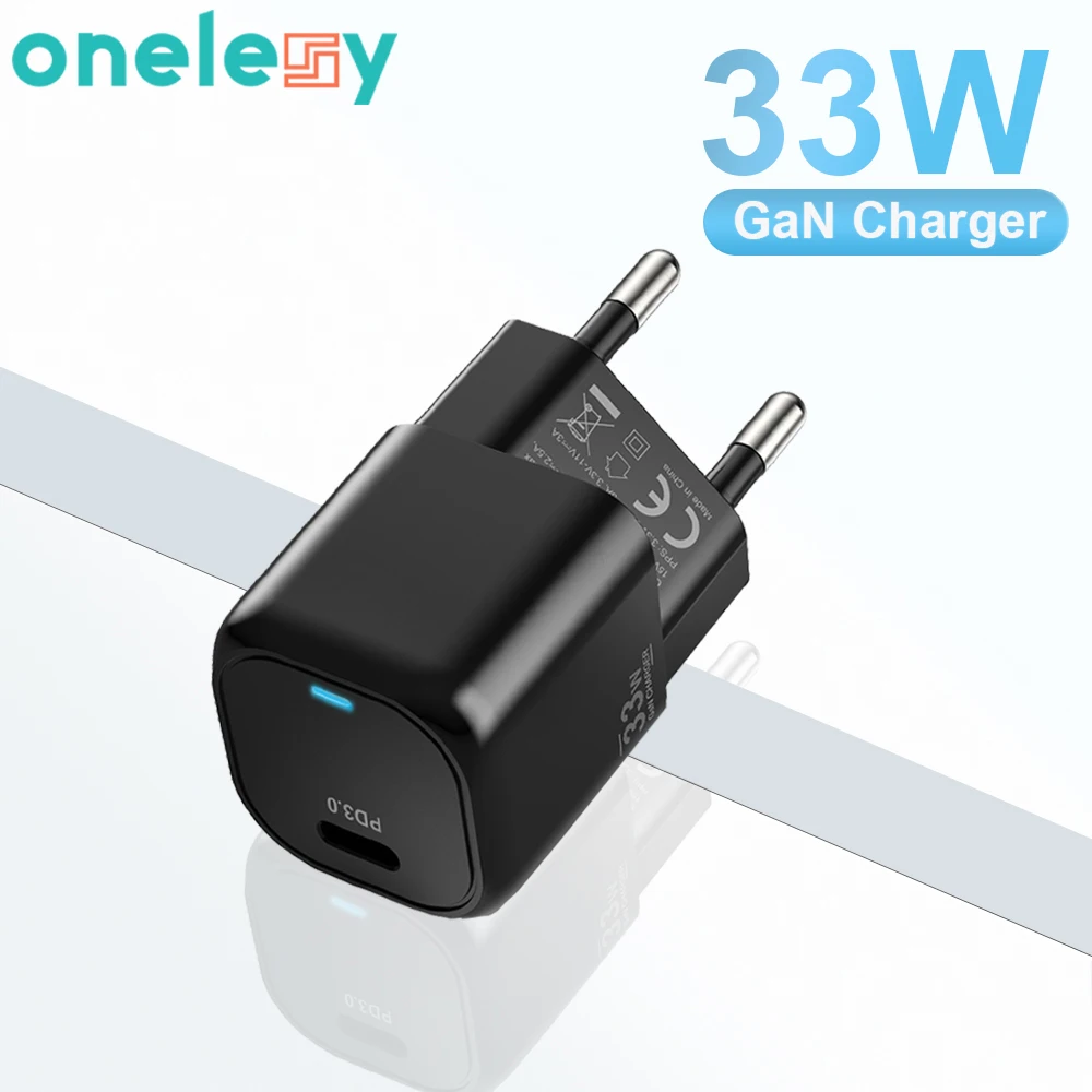 

Onelesy GaN 33W Phone Charger USB C Charger Quick Charge 4.0 3.0 Fast Charge Charger Type C PD 4.0 for iPhone 12 13 for Macbook