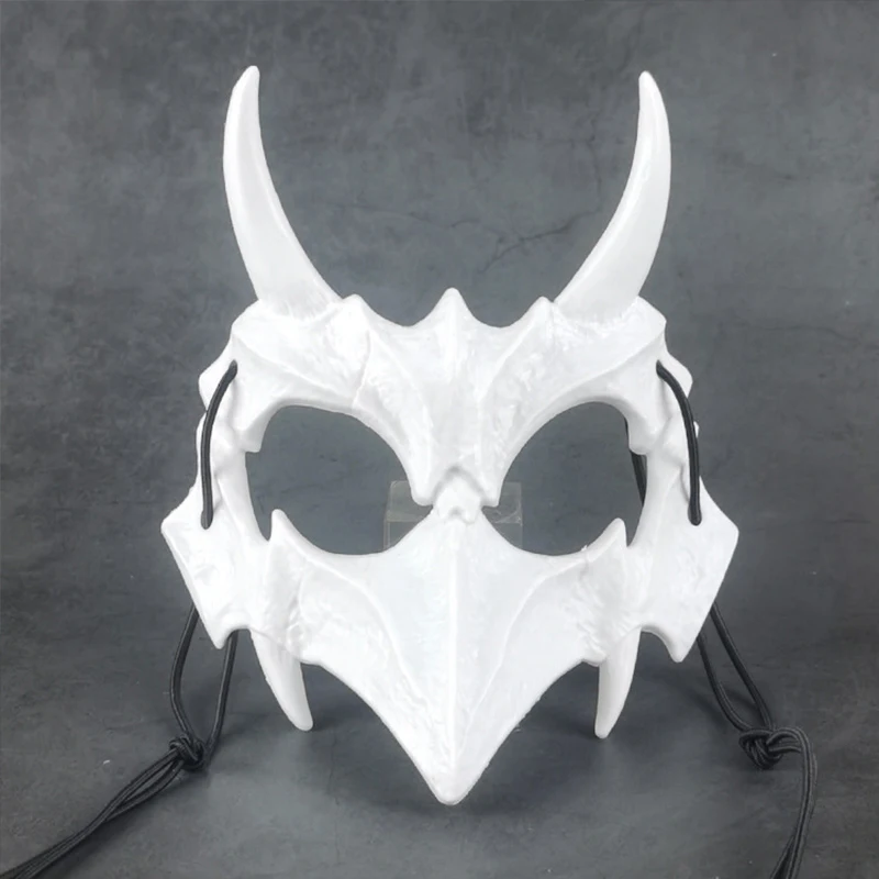 

Anime Dragon God Skeleton Mask Halloween Party Bone Skull Half Face Masks Cosplay Dance Prom Carnival Costume Animals Mask Props