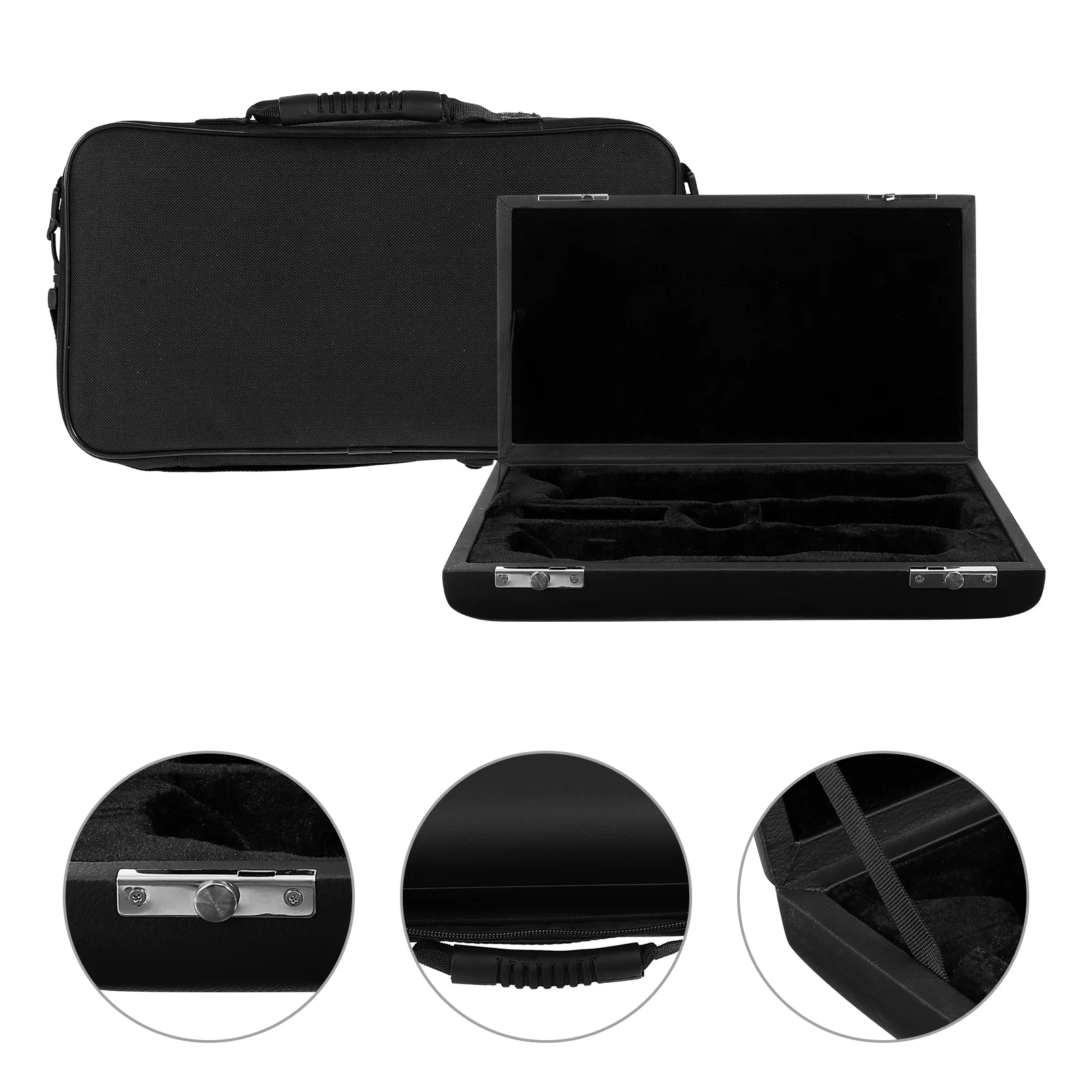 1 Set of Strudy Wood Oboe Cases Exquisite Storage Bags for Oboe (Black)