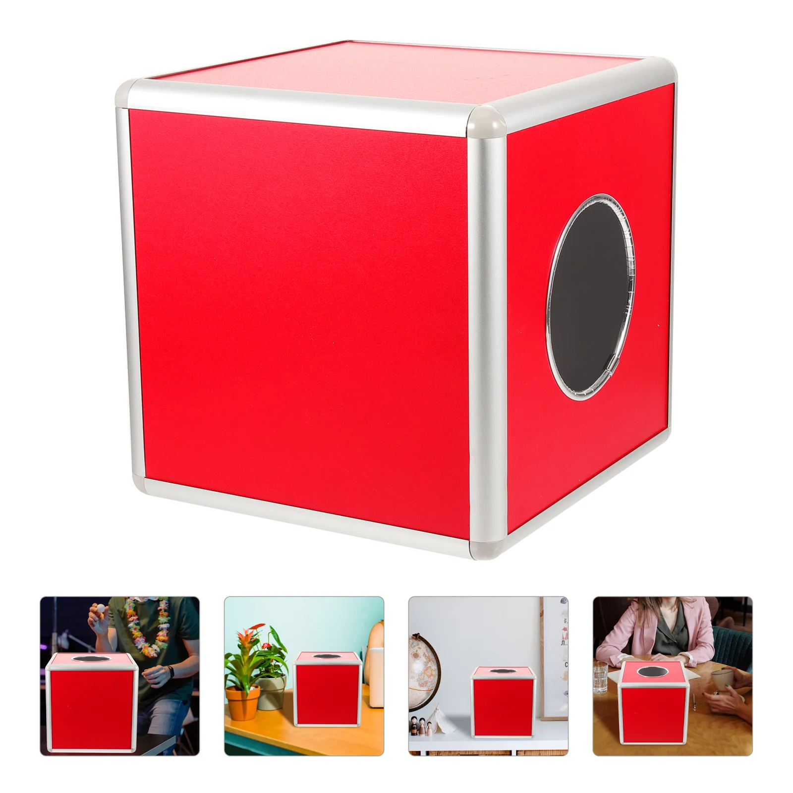 

Aluminium Alloy Raffle Box Ballot Box Donation Box Bonus Ball Storage Box