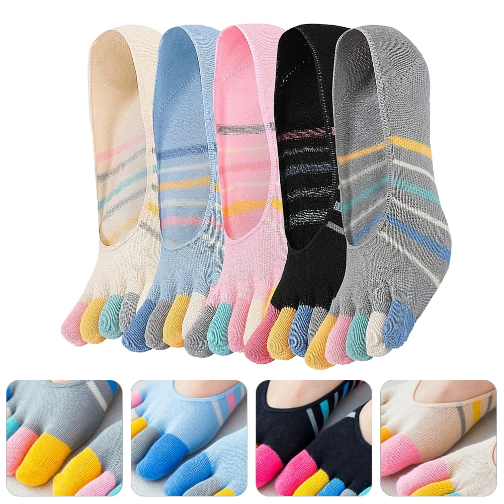 

Носки женские хлопковые с низким вырезом, дышащие уличные для девушек, 5 пар