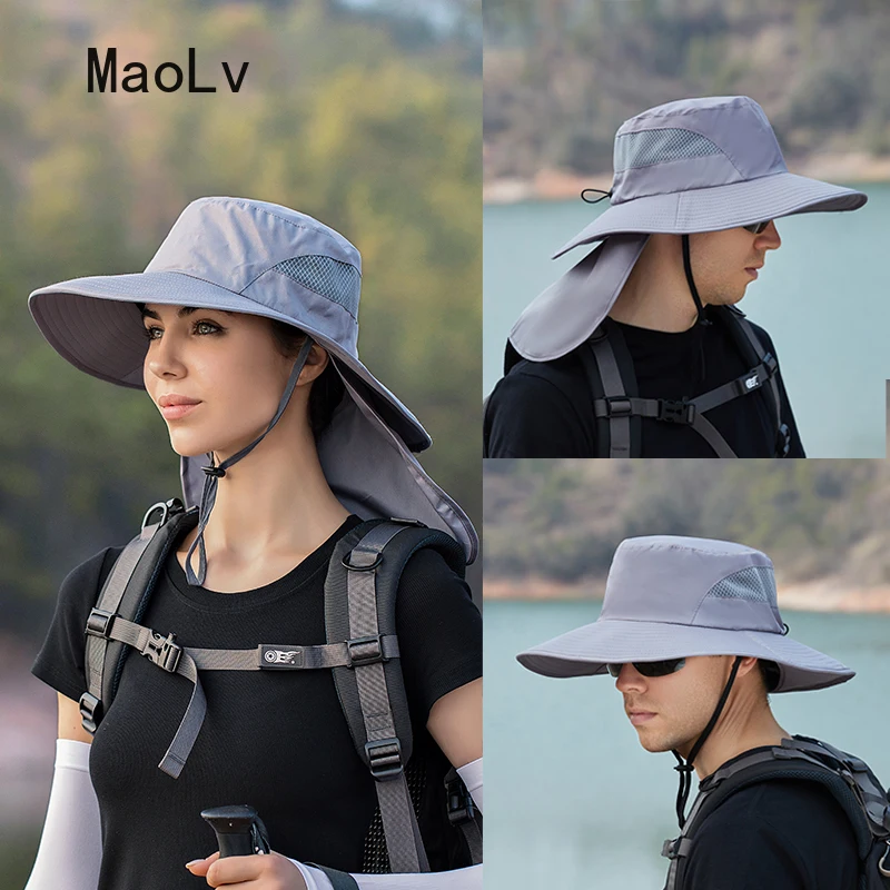 Fishing Caps Men Lady Bucket Hat Wide Brim Waterproof Rain Hat Camping Accessories UV Protection Womans Hunting Hiking Sun Cap