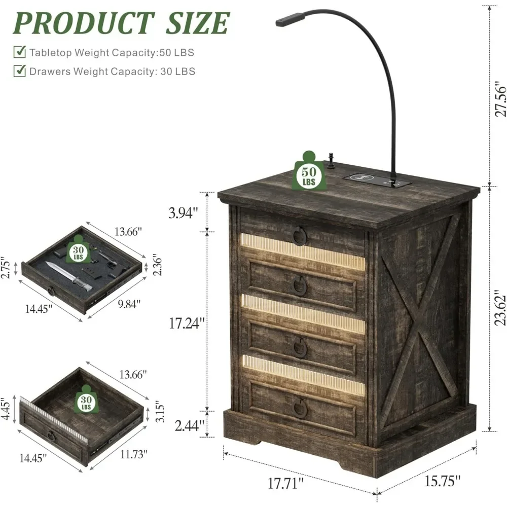 Прикроватная тумбочка в комплекте 2 предмета прикроватный столик для чтения