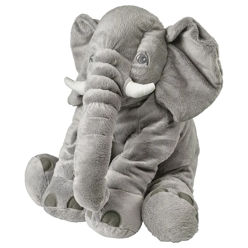 

40cm/60cm Height Large Plush Elephant Doll Toy Kids Sleeping Back Cushion Cute Stuffed Elephant Baby Accompany Doll Xmas Gift