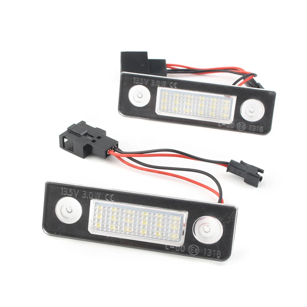 Автоматическая белая светодиодная лампа освещения номерного знака с проводкой