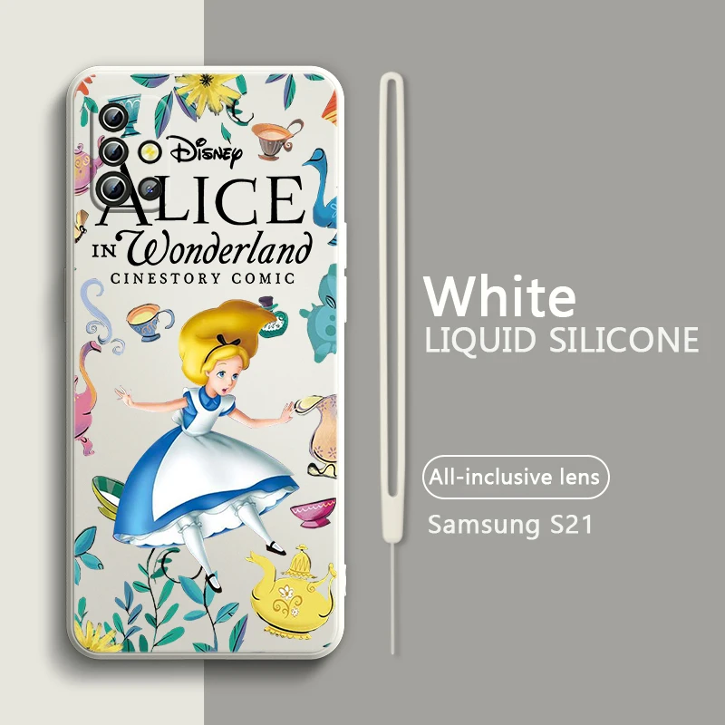 

Alice Wonderland Maze Cute For Samsung A04 S A71 A51 A42 A41 A30 A32 A21S A12 A11 A01 A02 4G 5G Liquid Rope Phone Case