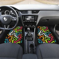 colorful yellow red orange abstract art car floor mats set front and back floor mats for car car accessories