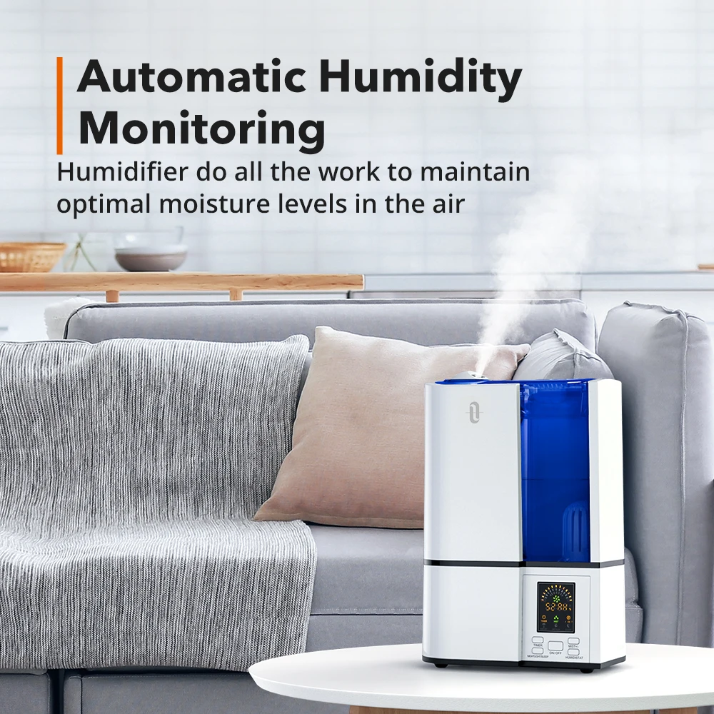 TaoTronics 120V Mist Humidifier TT-AH001 4L Quiet Ultrasonic Cool Desk Air with Three Modes 360° Nozzle Auto Shut-Off | Бытовая