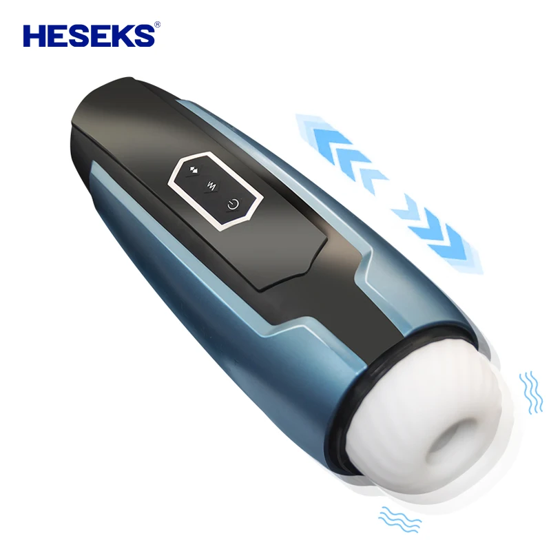 HESEKS Automatic Male Masturbator Vibration Telescopic Machine Silicone Vagina Masturbation Cup Adult Goods For Men Sex Toys