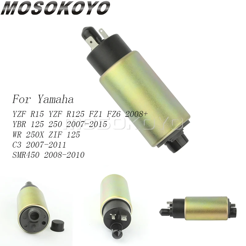 

Впускной топливный насос для мотоцикла 30 мм для Yamaha YZF R15 YZF R125 FZ1 FZ6 YBR 125 250 WR 250X ZIF 125 C3 SMR450, топливный насос 12-18 в