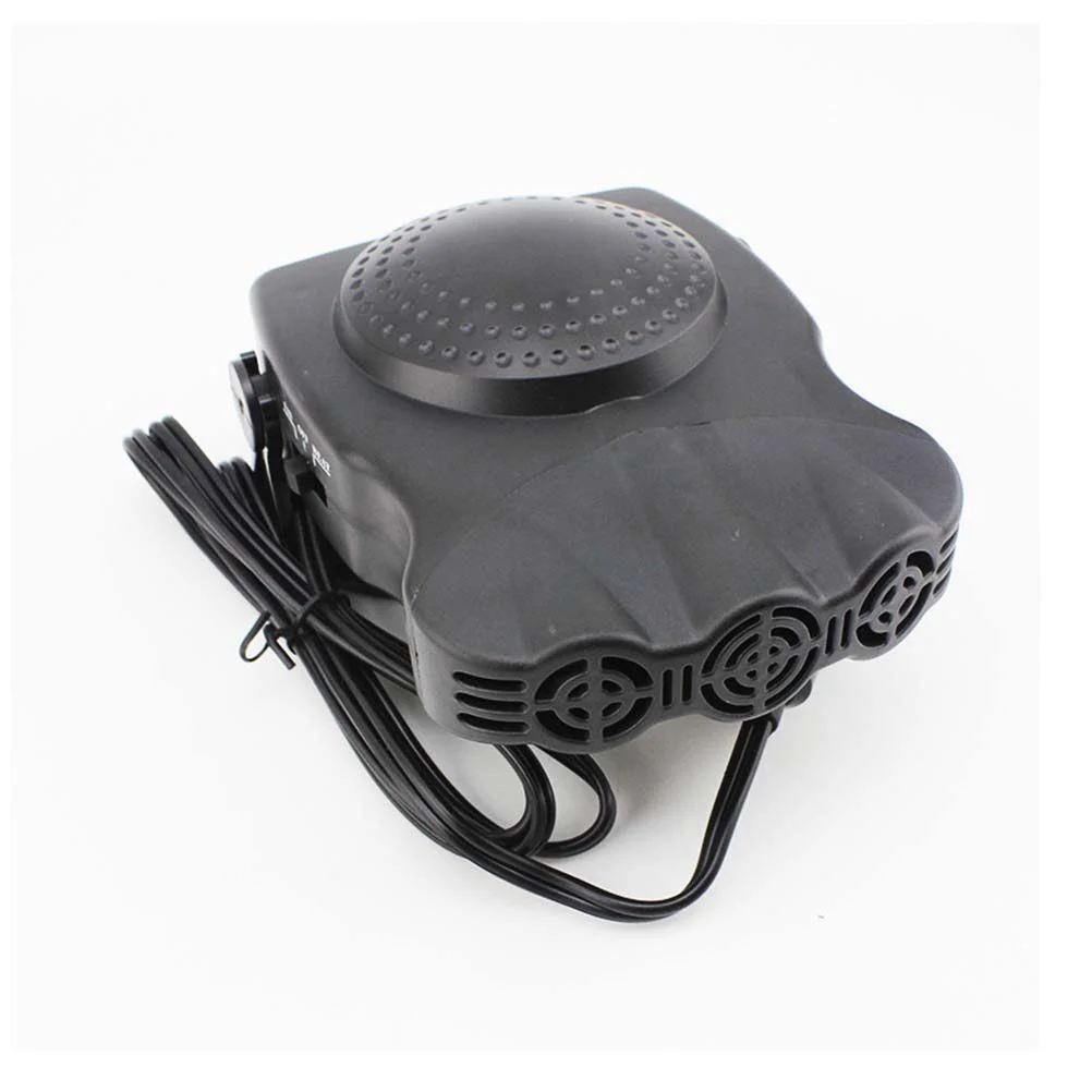 

Portable Car Heater Auto Ceramic Heater Heating Quickly Defrosts Defogger Cooling Fan Lighter Plug(Black)